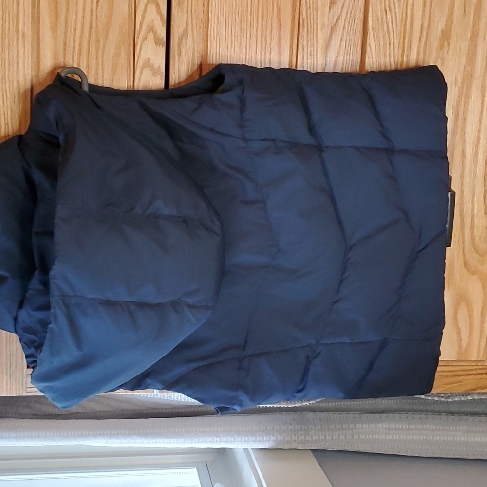 Hollister hooded puffer vest navy lime green - Picture 3 of 8